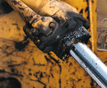 Olielekkage in hydraulisch systeem