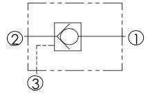 single pilot check valve symbol