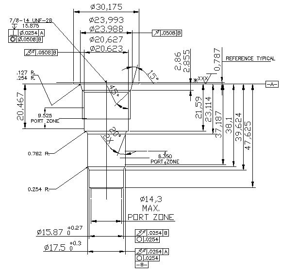Single Pilot operated Check valve-cavity 1030B
