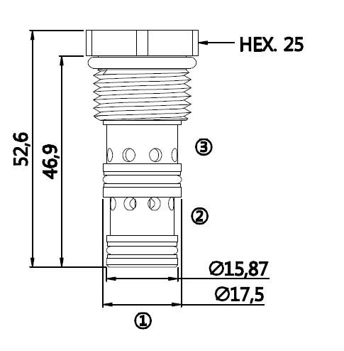 Single Pilot operated Check valve-dimension 1030B